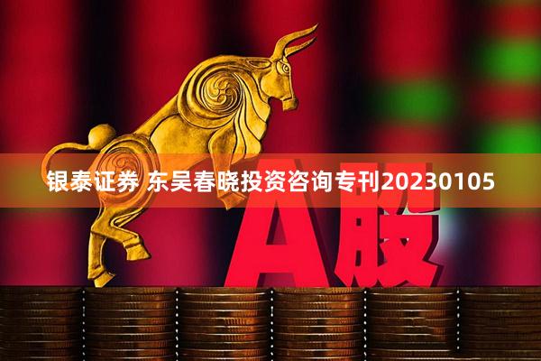 银泰证券 东吴春晓投资咨询专刊20230105